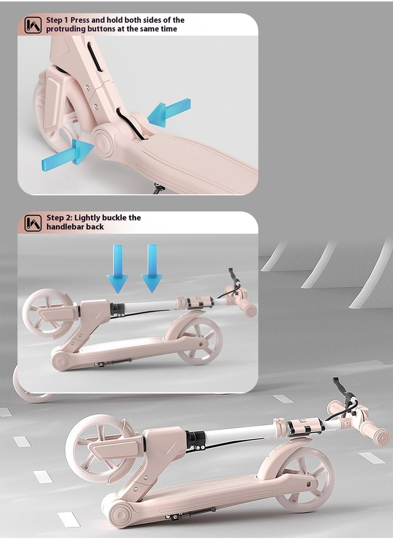 sway - Kick Scooter, Foldable Scooter 2 Wheels with Adjustment Handlebar, Stand-Up Riding with Brakes, Suitable for 5 Years and Older Teens Boys and Girls - Image 1