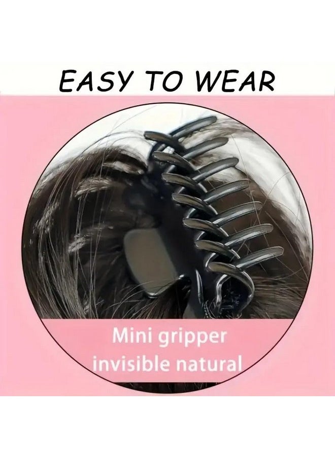 Miss Lirenn - ® Light Weight High Fountain Natural Short Wavy And Curly Synthetic Ponytail Claw Clip Hair Extensions For Women, 15 Inch Long, Black Color - Image 1