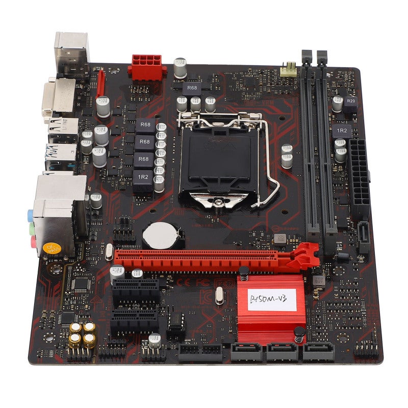 لوحة أم سطح مكتب LGA 1151 M-ATX ثنائية DDR4 بسعة 32 جيجابايت - مخرج DVI لوحة أم لألعاب الكمبيوتر مع PCI-E 3.0 للمنزل والمكتب والألعاب - Image 2