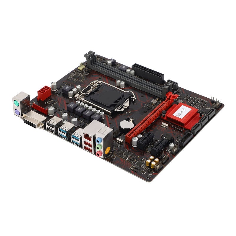 لوحة أم سطح مكتب LGA 1151 M-ATX ثنائية DDR4 بسعة 32 جيجابايت - مخرج DVI لوحة أم لألعاب الكمبيوتر مع PCI-E 3.0 للمنزل والمكتب والألعاب - Image 3