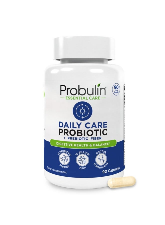 Probulin Daily Care Probiotic Supplement, Digestive, Gut, and Immune Health Support Capsules for Men and Women, 10 Billion CFU, Vegan, 90 Count Bottle - Image 1