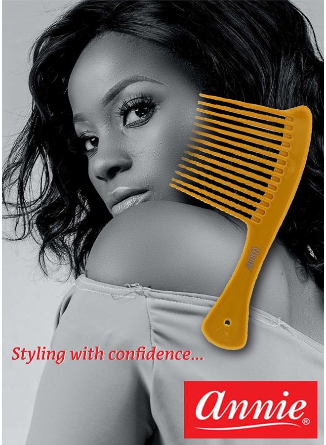Annie Jumbo Rake Comb, Black/Bone/Red, 1.5Count - Image 4