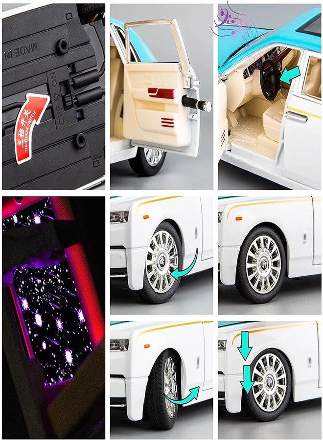 Coelon 1:24 Die cast Metal Toy car RR Phantom Model Car Light Sound Pull Back - Image 5