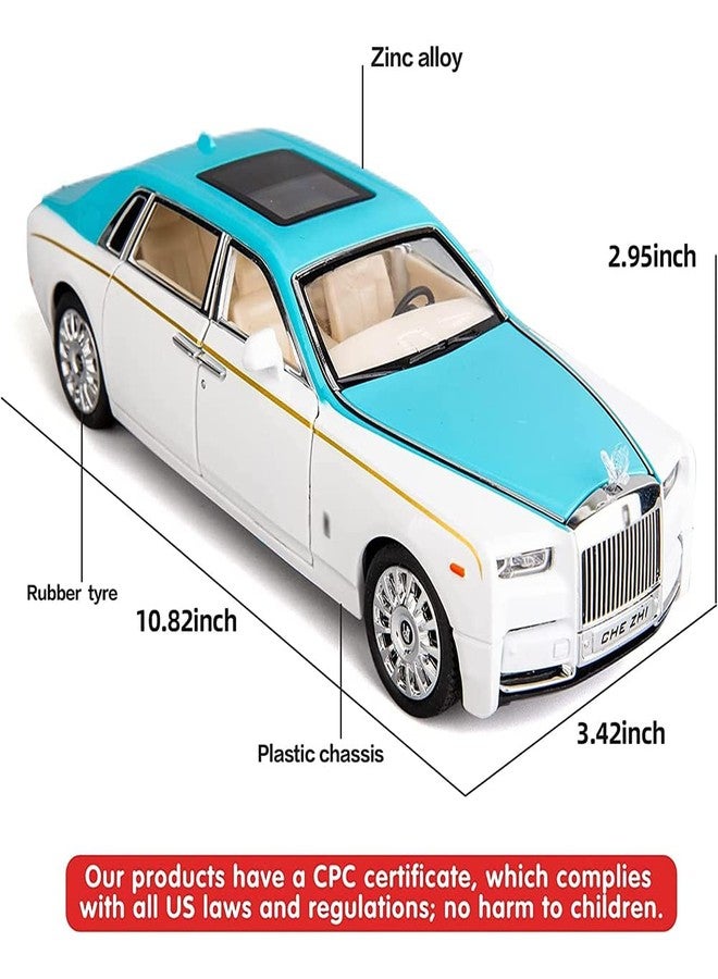 Coelon 1:24 Die cast Metal Toy car RR Phantom Model Car Light Sound Pull Back - Image 2