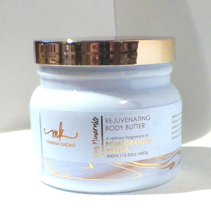Manna Kadar Sea Minerals Rejuvenating Body Butter Pomegranate Freesia Scent 1352 Ounce Pack of 1