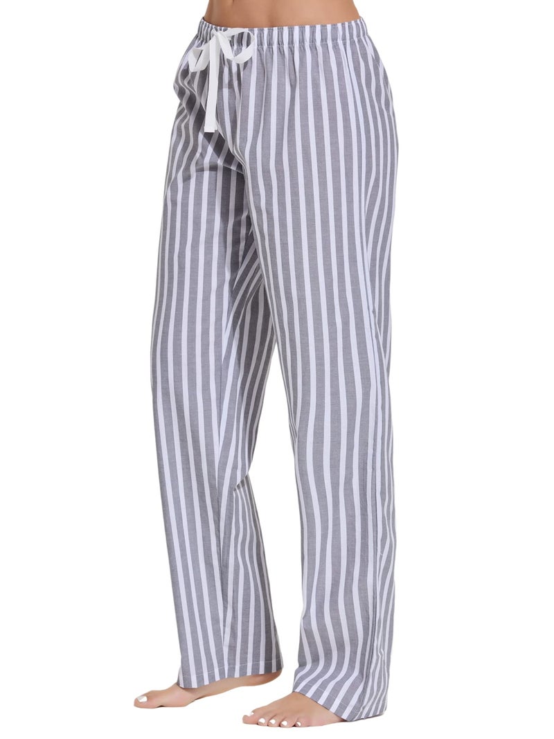 CYZ Women's 100% Cotton Woven Poplin Sleep Pajama Pants,F22034,Large - Image 2