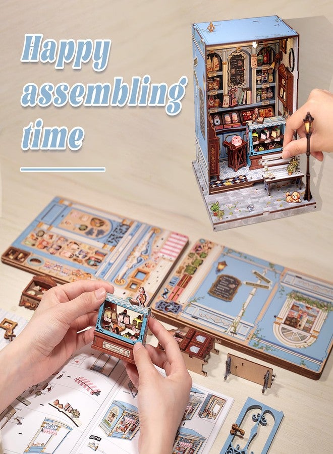 Fsolis Book Nook Kit - DIY Bookshelf Miniature Kit for Adults, 3D Puzzle Booknook Bakery Tiny House Adult Craft Gifts for Women Teenagers Book Lovers (Sweet Marie) - Image 4