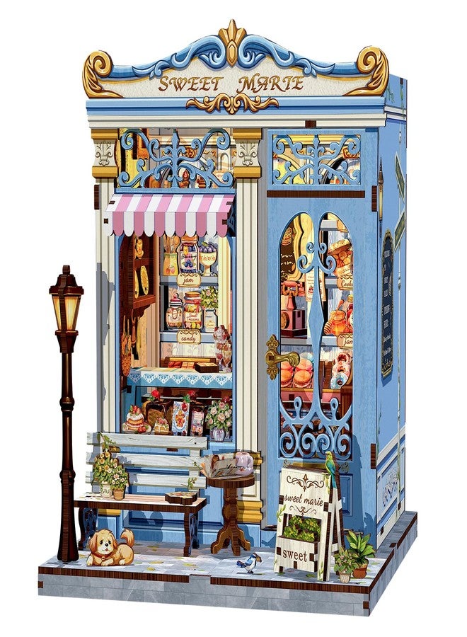 Fsolis Book Nook Kit - DIY Bookshelf Miniature Kit for Adults, 3D Puzzle Booknook Bakery Tiny House Adult Craft Gifts for Women Teenagers Book Lovers (Sweet Marie) - Image 1