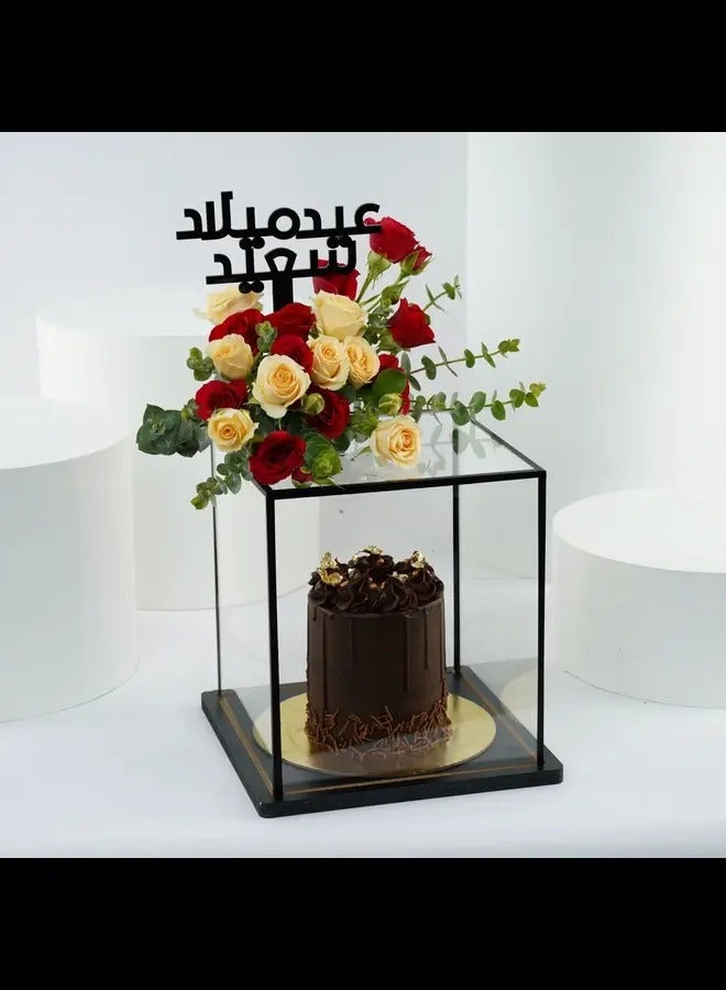 Ferns N Petals Chocolate Cake N Spray Rose Bouquet Birthday Gift - Image 1