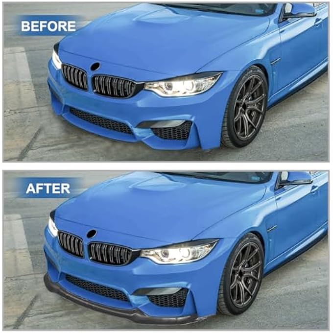 Fancemot Carbon Fiber Front Bumper Lip Compatible with BMW M3 F80 2015-2018, Front Splitter for BMW M4 F82 F83 2015-2020 - Image 3