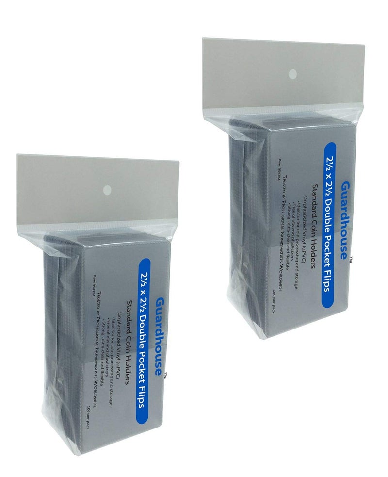 Guardhouse 2 Â½ x 2 Â½ Double-Pocket Unplasticized Coin Flips Pack of 200 Guardhouse - Image 1