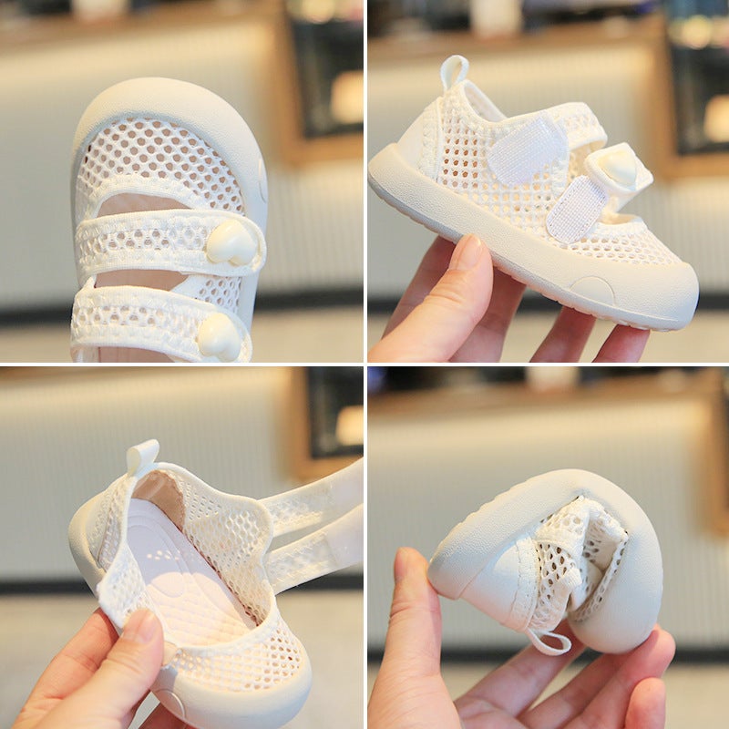 [15 -- 25 Yards] Summer Mesh Breathable Sandals Net Shoes Baby Girl Cute Soft-Soled Non-Slip Baby Toddler Shoes - Image 5