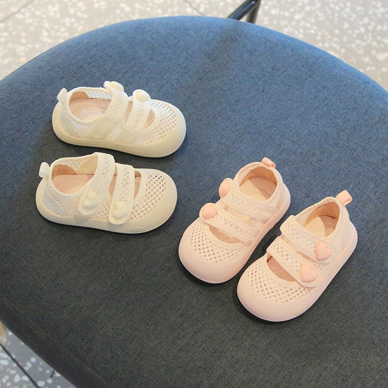 [15 -- 25 Yards] Summer Mesh Breathable Sandals Net Shoes Baby Girl Cute Soft-Soled Non-Slip Baby Toddler Shoes - Image 2