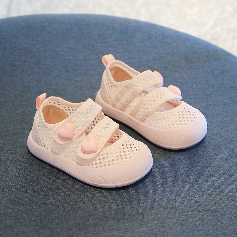 [15 -- 25 Yards] Summer Mesh Breathable Sandals Net Shoes Baby Girl Cute Soft-Soled Non-Slip Baby Toddler Shoes - Image 4
