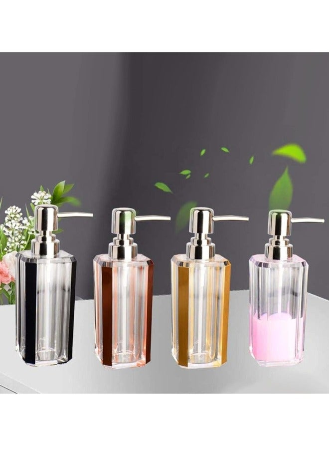 Generic Acrylic Soap Dispenser for Bathroom or Kitchen - Soap and Lotion Dispenser, Hand Sanitizer Bottle and Pressure Pump for Shampoo, Conditioner, Shower Gel and Cosmetics (180ml - Clear)Anti Break - Image 4