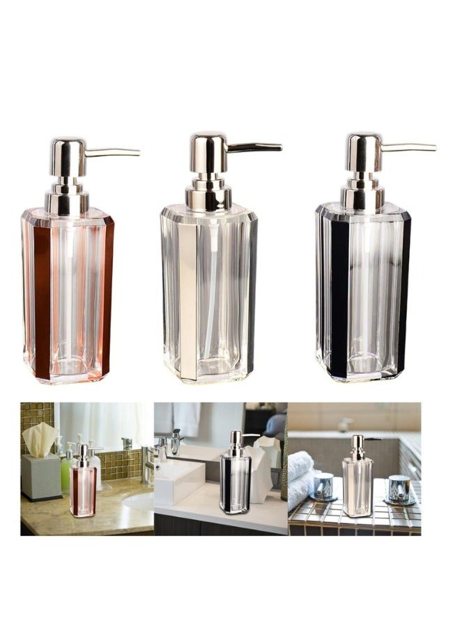 Generic Acrylic Soap Dispenser for Bathroom or Kitchen - Soap and Lotion Dispenser, Hand Sanitizer Bottle and Pressure Pump for Shampoo, Conditioner, Shower Gel and Cosmetics (180ml - Clear)Anti Break - Image 5