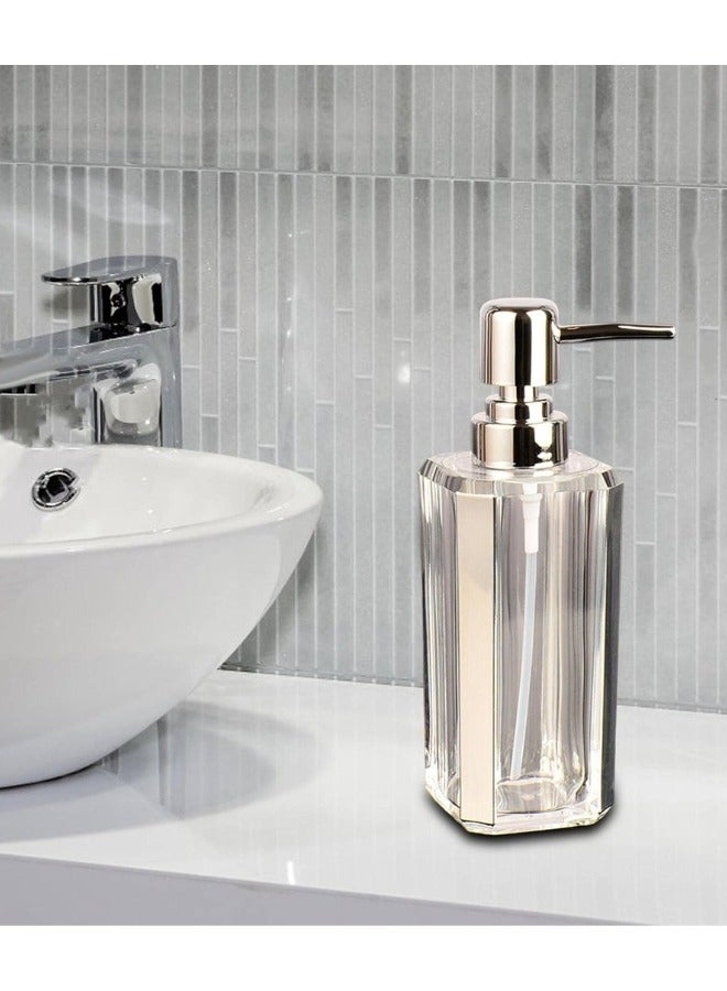 Generic Acrylic Soap Dispenser for Bathroom or Kitchen - Soap and Lotion Dispenser, Hand Sanitizer Bottle and Pressure Pump for Shampoo, Conditioner, Shower Gel and Cosmetics (180ml - Clear)Anti Break - Image 3