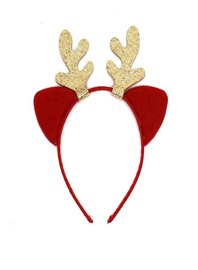 LSHDXD Christmas Headband Hair Hoop, Elk Antlers Cat Ear Glitter Hair bands Hair Accessories Headdress for Christmas Decorations Party Supplies. - Image 1