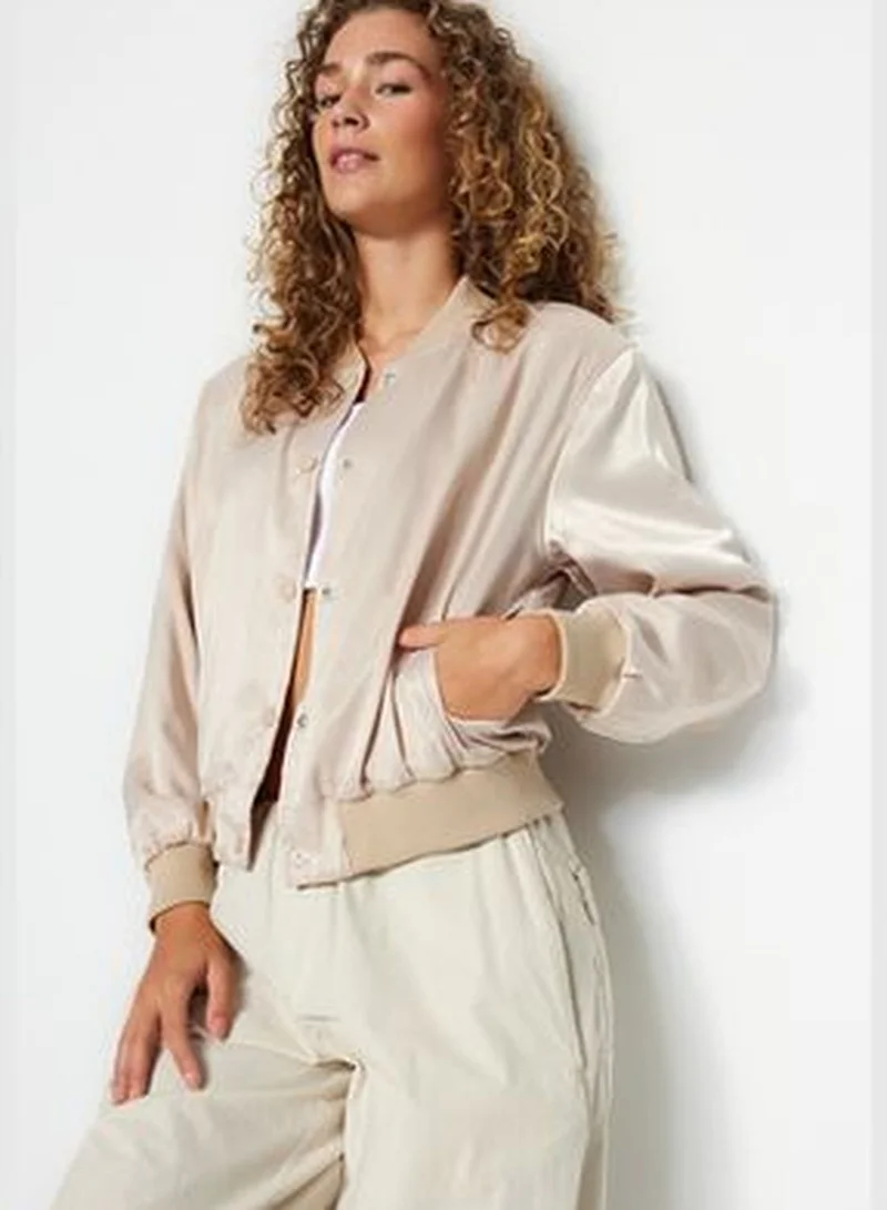 trendyol Stone Oversize Jacket Coat TWOAW24MO00341