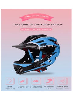 Generic Kids Full Face Helmet for Cycling - Kids Bike Helmet MTB Mountain BMX Multi-Sport Detachable Helmet from Toddler to Youth (Red)  - Image 5