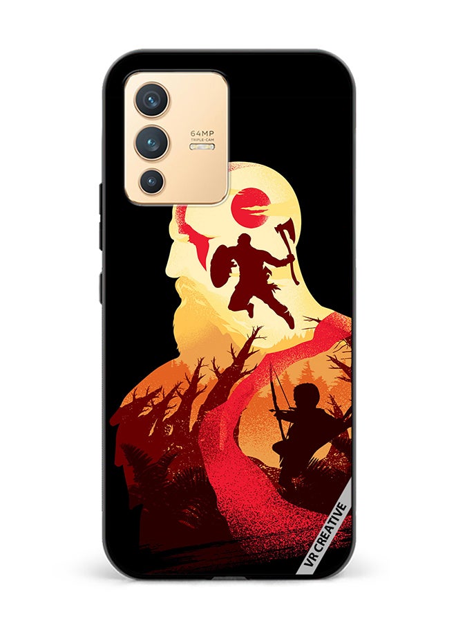 VR CREATIVE Protective Case Cover For Vivo V23 5G God Of War Design Multicolour - Image 1
