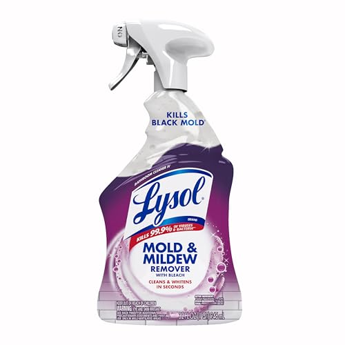 Lysol Mold & Mildew Remover Spray, Bathroom & Shower Cleaner, Disinfectant Spray, Stain Remover with Bleach, Tough on Black Mold, Multipurpose Cleaner for Home and Kitchen, 32oz - Image 1