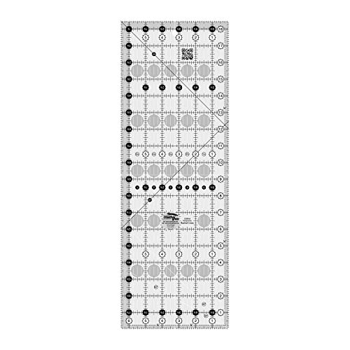 Creative Grids Quilt Ruler 6-1/2in x 18-1/2in Rectangle – CGR18 – Made in USA, Non-Slip Grip Acrylic Quilting, Sewing, Crafting, Patchwork Ruler for Measuring & Cutting Fabric - Image 1