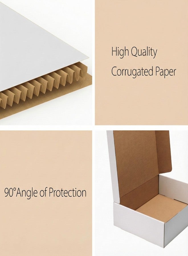 RLAVBL 7x5x2 Small Shipping Boxes Set of 40, White Corrugated Cardboard Mailer Box for Packing, Mailing, Business - Image 3