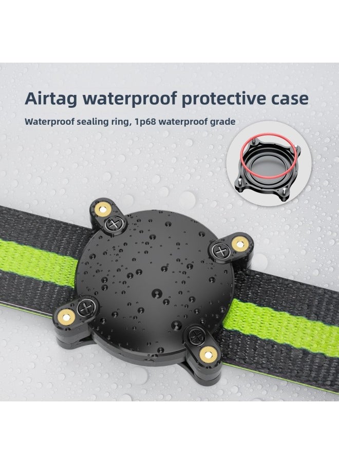 Generic - Applicable Airtag Protective Case For Apple Anti-lost Locator Outdoor Pet Collar All-inclusive Waterproof Protective Case-Color:Fluorescent Green-Applicable Model:airtag Pet Waterproof Shell - Image 1