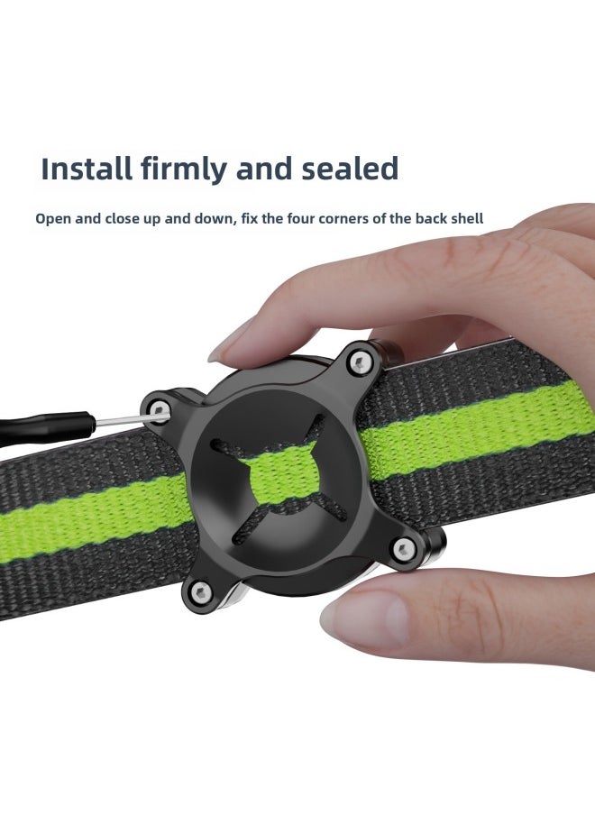 Generic - Applicable Airtag Protective Case For Apple Anti-lost Locator Outdoor Pet Collar All-inclusive Waterproof Protective Case-Color:Fluorescent Green-Applicable Model:airtag Pet Waterproof Shell - Image 1