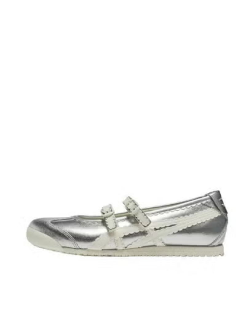 Onitsuka Tiger Mexico 66 TGRS Women’s Ballet Flats - Silver | Comfortable & Stylish Casual Mary Jane Shoes - Image 1