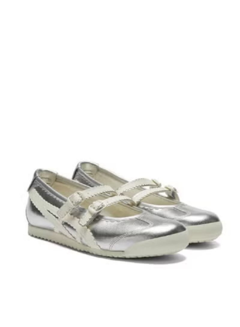 Onitsuka Tiger Mexico 66 TGRS Women’s Ballet Flats - Silver | Comfortable & Stylish Casual Mary Jane Shoes - Image 2