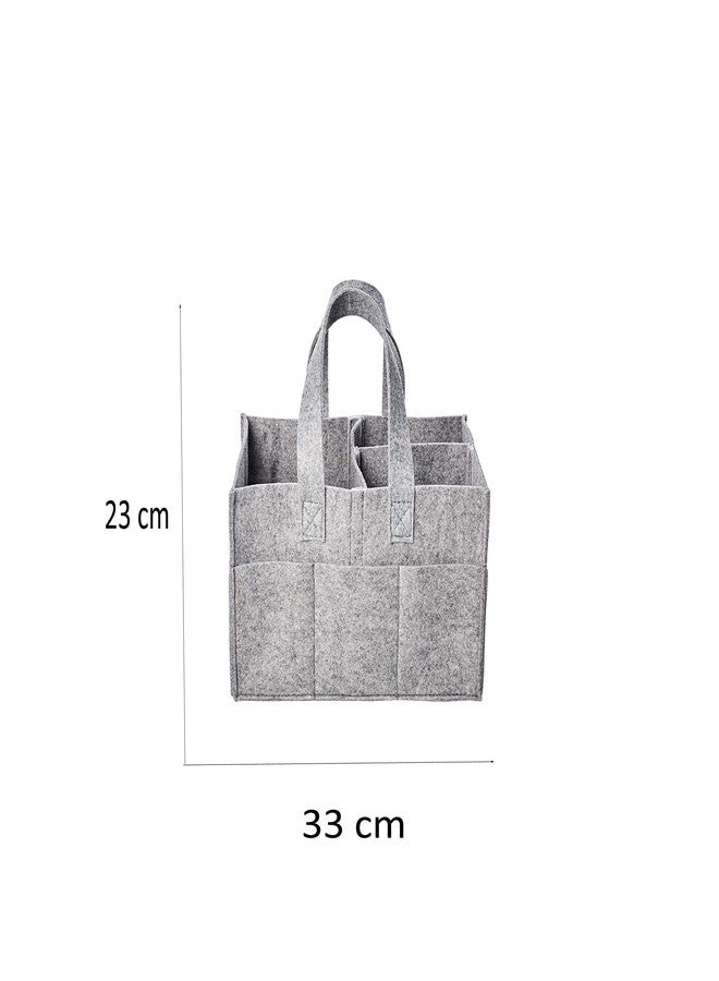 OON Cute Diaper Caddy Bag For Smart Mothers Baby Organizers Wipes Felt Storage, Nursery, Foldable And Portable (Large || Dark Greybaby Products) - Image 5