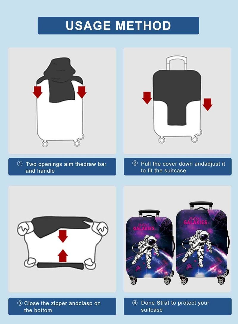 URbazaar Elastic Travel Luggage Cover Travel Suitcase Protective Cover for Trunk Case Apply to 18-30 inch luggage Suitcase Cover - Image 5