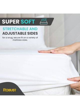 Robust Ultimate Protection Mattress Encasement (90x200+30cm) With Deep Pocket–Fitted Waterproof Mattress Protector, Soft, Noiseless, Hypoallergenic, Durable for a Comfortable Single Size - view 3
