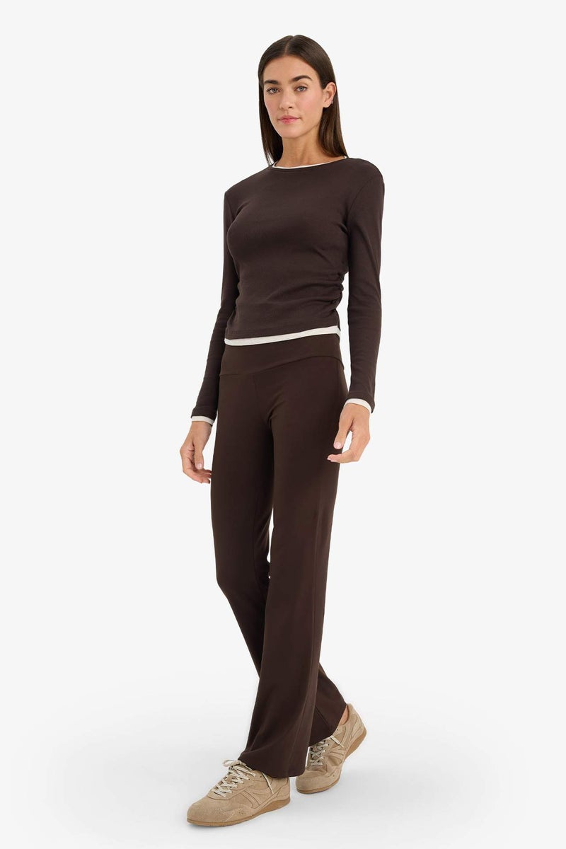 DeFacto Modal Flare Fit Trousers - Image 1