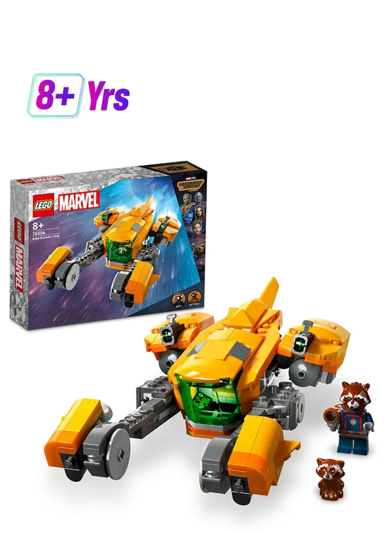 LEGO Marvel Baby Rocket’S Ship 76254 Building Toy Set; Spacecraft From Marvel Studios’ Guardians Of The Galaxy Volume 3 Featuring Rocket And Baby Rocket; Super Hero Action; Fun Gift For Kids Aged 8+ (330 Pieces)