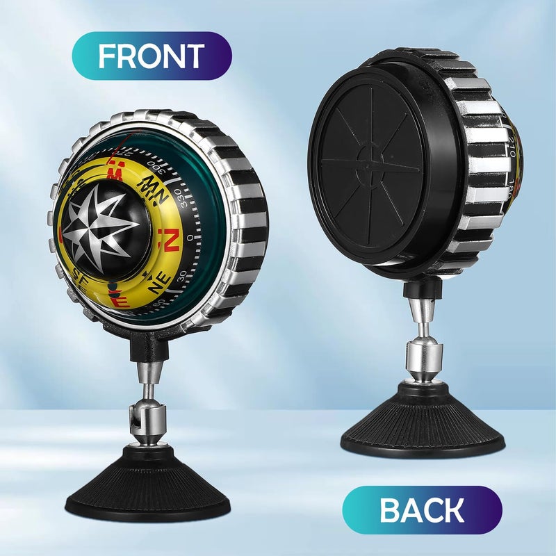 Yellow Marine Compass Ball With Suction Cup For Car Boat Dashboard Navigation Decoration - Image 4