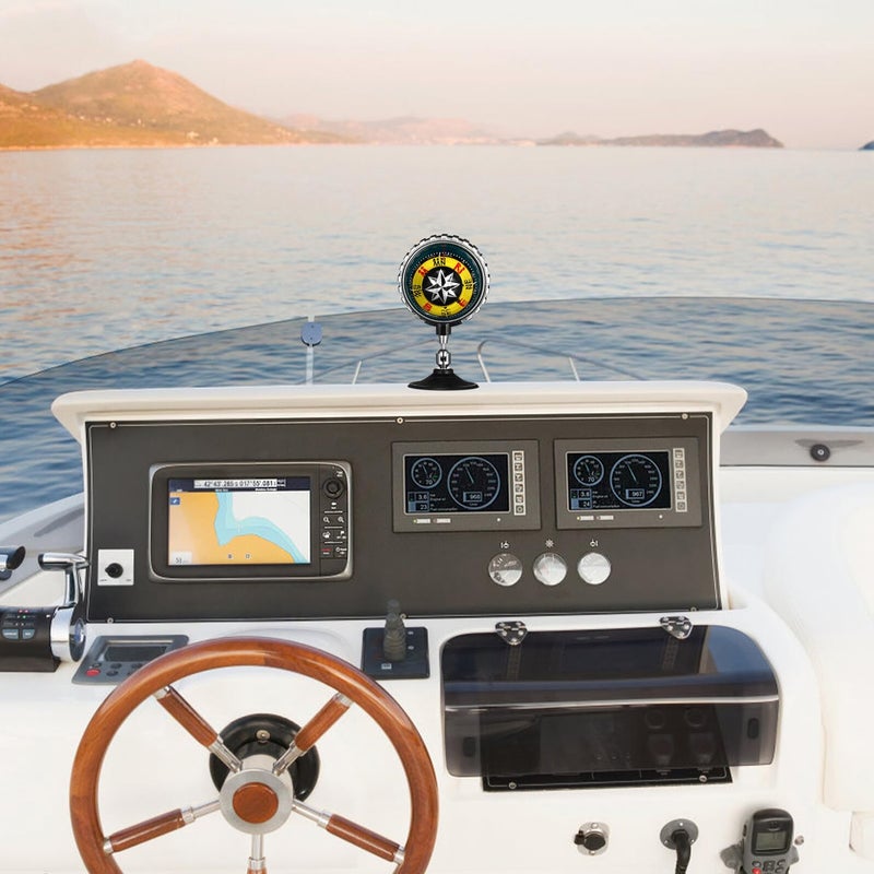 Yellow Marine Compass Ball With Suction Cup For Car Boat Dashboard Navigation Decoration - Image 5