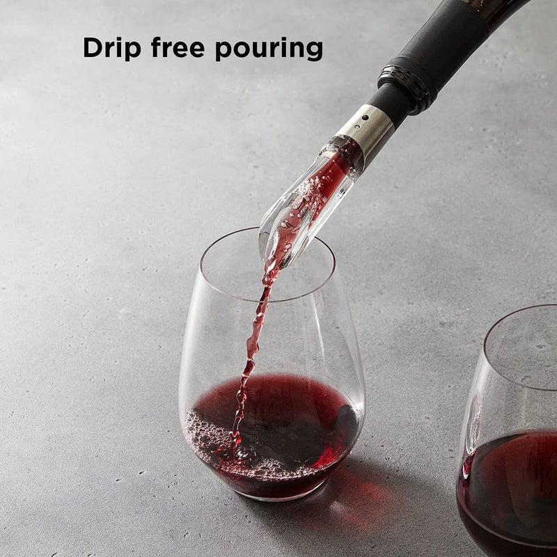 Rabbit W6127 Wine Aerator and Pourer, 1.1 x 1.1 x 5.2 inches, Clear/Stainless Steel - Image 4
