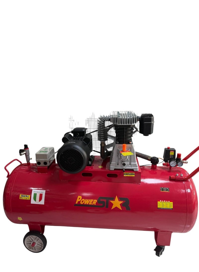 ضاغط هواء POWER STAR ARI، 50 لتر، 2.0 حصان، يعمل بالسير، موديل PS-50SB - Image 1
