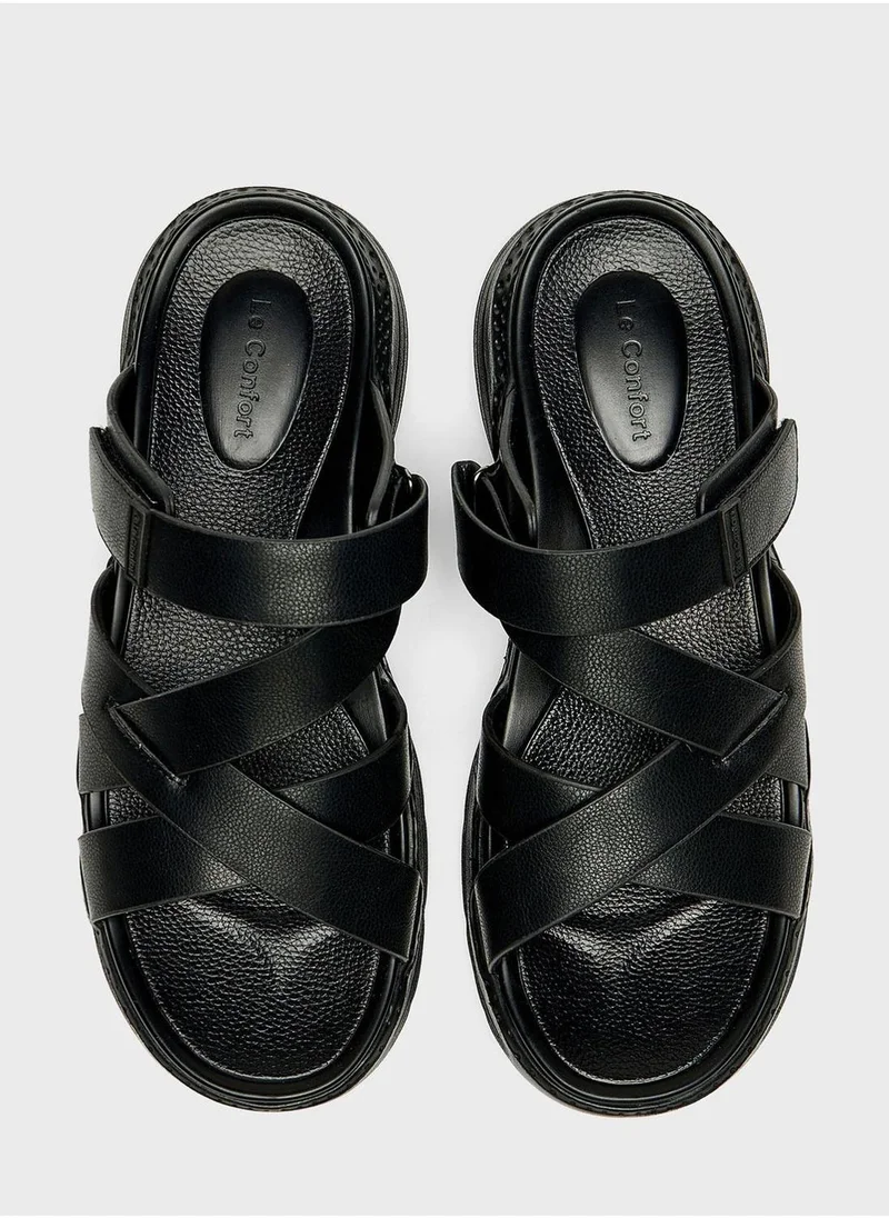 Le Confort Casual Cross Strap Sandals