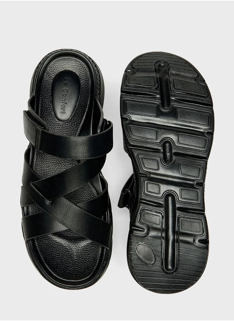 Le Confort Casual Cross Strap Sandals