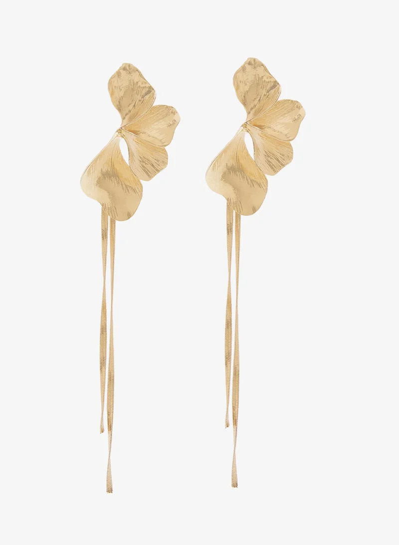 Ella  Gold Statement Drop Down Earrings for Women | Best Price UAE