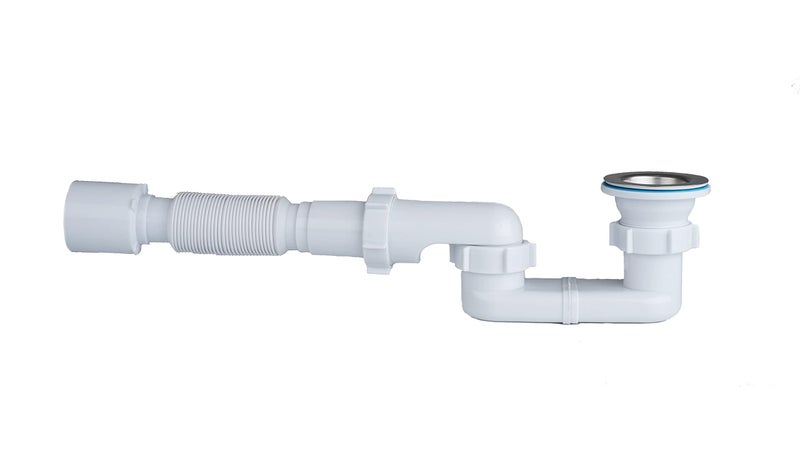 Bath Shower Drain Low Profile p Trap 1 12 Bath Flat Trap Kit for Acrylic bathtubsWaste Plastic Flexible Pipe  Trap