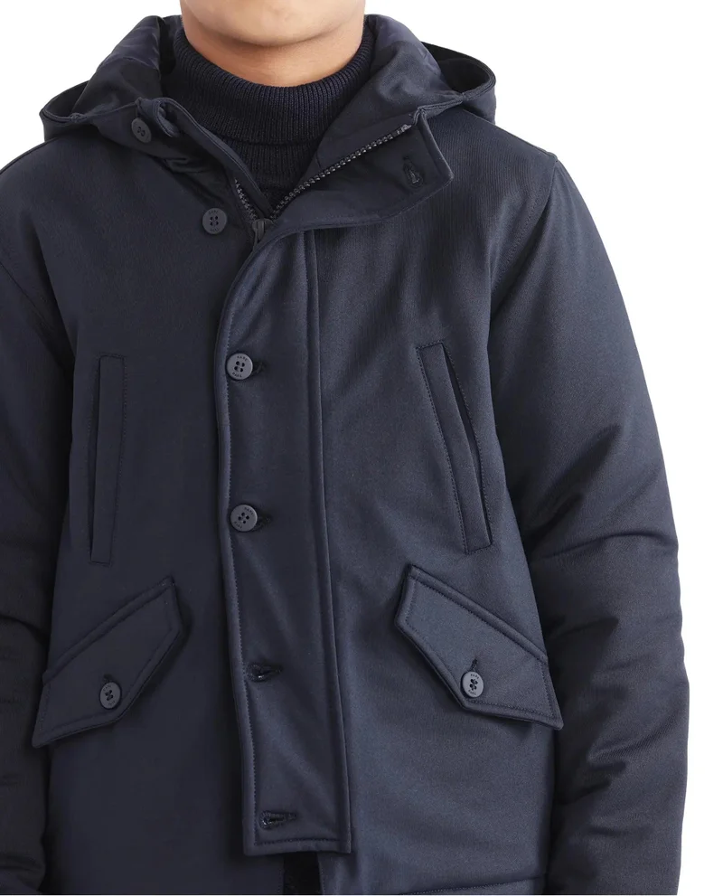 Rare Ones Rare Ones Kids Royce Navy Full Sleeve Cotton Zipper Regular Fit Solid Jacket
