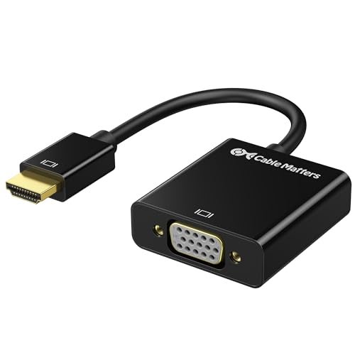 Cable Matters Unidirectional HDMI to VGA Adapter, VGA to HDMI Converter, Black - Image 1