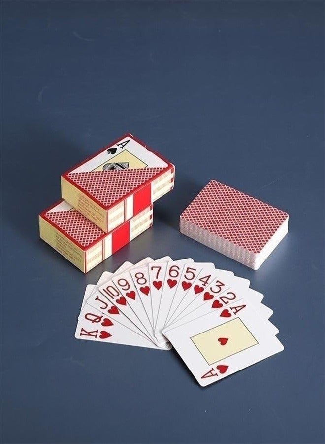 2 Sets of Texas Waterproof Plastic Wide Playing Cards Matte Cards with Large Numbers Wide Cards for Chess and Entertainment - Image 2