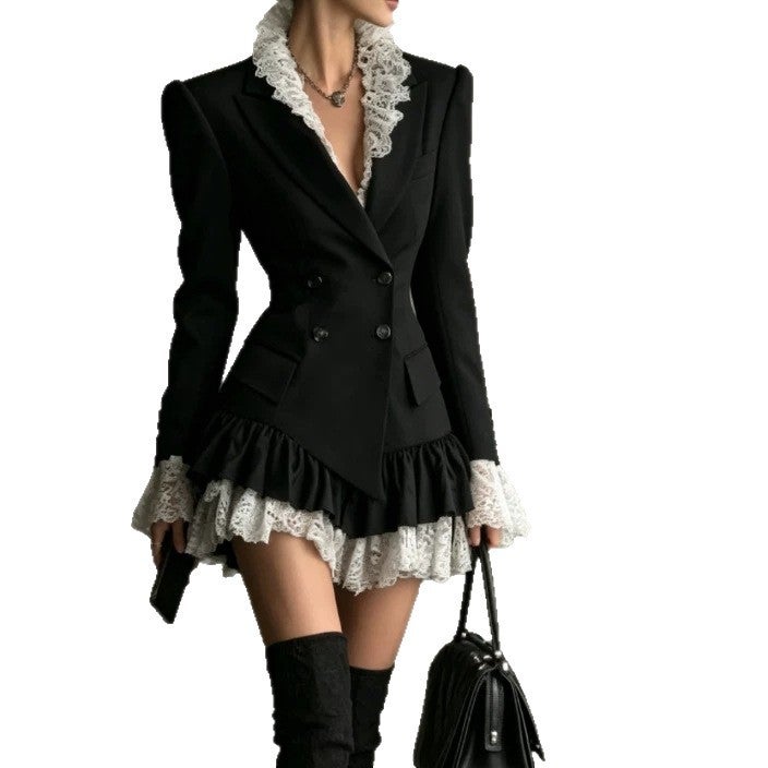 فستان نسائي بأكمام طويلة بتصميم كونتراست - Image 5