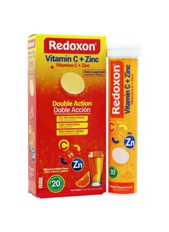 Redoxon Vitamin C + Zinc Effervescent Tablets Of Vitamin C And Zinc Helps Support Your Immune System Orange Flavor 20 Effervescent Tablets 2.82 Oz Box  - Image 4